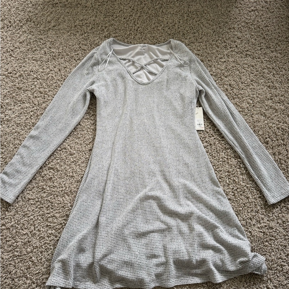 Francesca's Collections Textured Knit Sweater dress